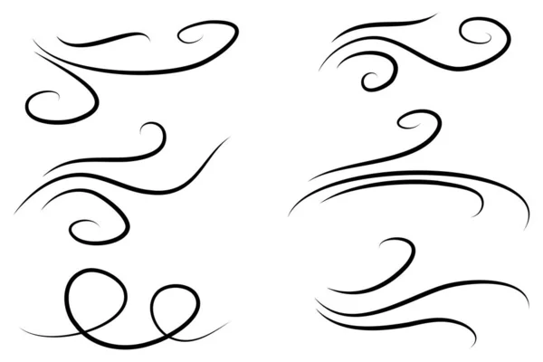 Doodle Wind Illustratie Vector Handrawn Stijl — Stockvector