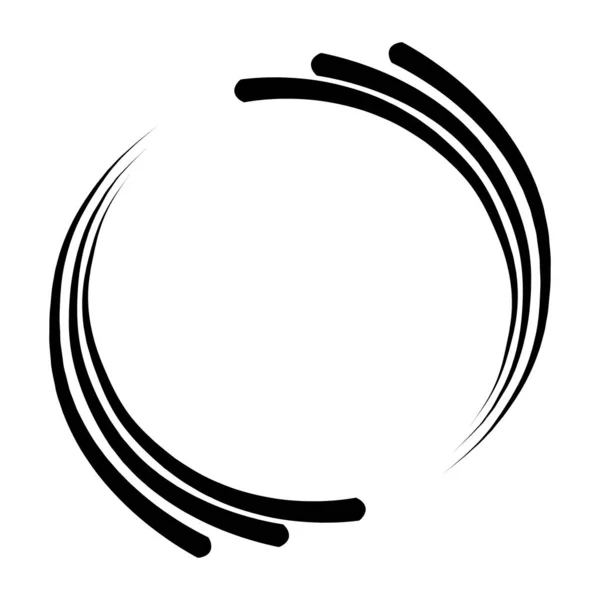 Forma Círculo Desenhado Mão Ilustração Vetor Espiral Elementos Design Formas — Vetor de Stock