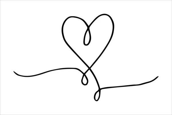 Dibujado Mano Garabatos Arrugado Corazón Grunge Con Líneas Delgadas Forma — Archivo Imágenes Vectoriales