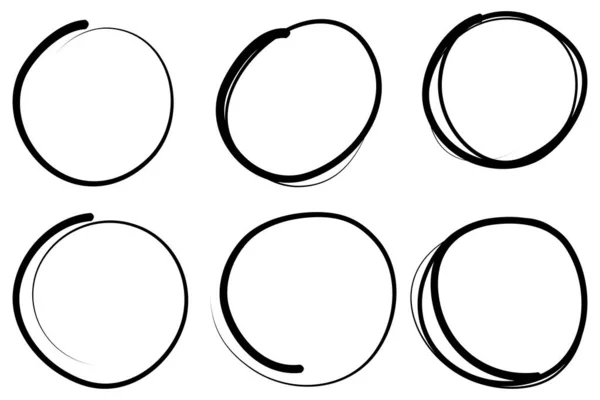 Ručně Kreslený Tvar Kruhu Spirální Vektorová Ilustrace Designové Prvky Abstraktní — Stockový vektor