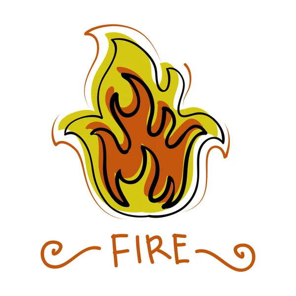 Ícones de fogo desenhados à mão ícones de chamas de fogo vector mão  desenhada doodle esboço fogo preto e branco desenho simples símbolo de fogo