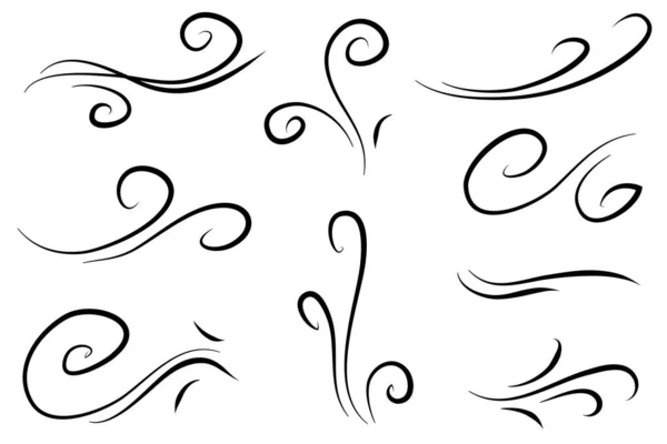 Doodle Vent Illustration Vecteur Handrawn Style — Image vectorielle