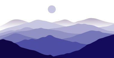 Dağların rengi, şeffaf dalgalar, soyut cam şekli, modern arkaplan, tasarım vektörü illüstrasyonu