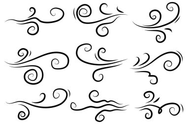 karalama rüzgar illüstrasyon vektörü el yapımı biçimi