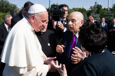 Ermenistan. Erivan. 25 Haziran 2016 Papa Francis Ermenistan 'ı ziyaret etti.