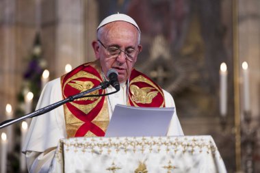 Ermenistan. Erivan. 25 Haziran 2016. Papa Francis Ermenistan 'ı ziyaret etti