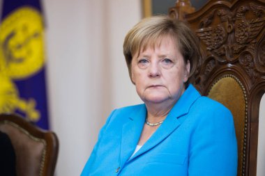 German Chancellor Angela Merkel during a meeting with the Catholicos of All Armenians Garegin II. Echmiadzin, Armenia. August 25, 2018. Photos / Grigor Yepremyan