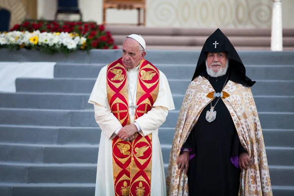 Armenia Ereván Junio 2016 Papa Francisco Visita Armenia — Foto de Stock