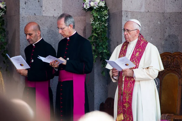 Ermenistan Erivan Haziran 2016 Papa Francis Ermenistan Ziyaret Etti — Stok fotoğraf