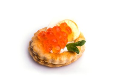 Beyaz arka plan üzerinde izole çeşitli bruschettas