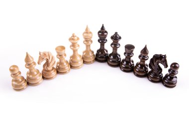chess figures with a black pawn