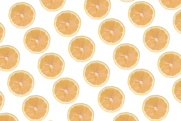 Ломтики Лимона Изолированы Белом Фоне — стоковое фото