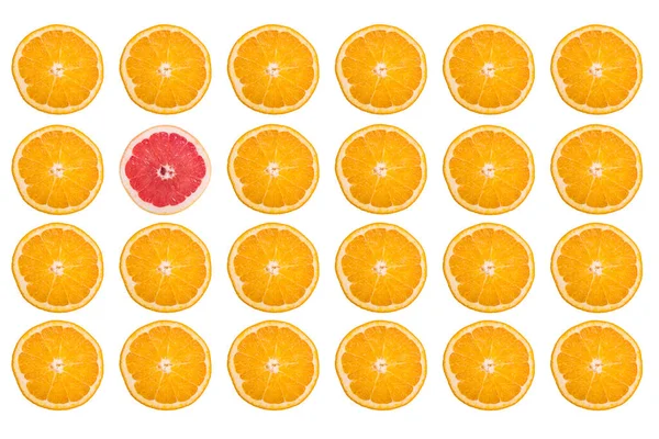 Friss Narancssárga Gyümölcs Fehér Alapon Izolált Szeletei — Stock Fotó