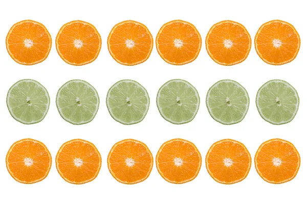 Fresh Citrus Fruits Isolated White Background — Stock Photo, Image