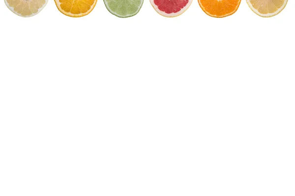Citrusfrukter Isolerad Vit Bakgrund — Stockfoto