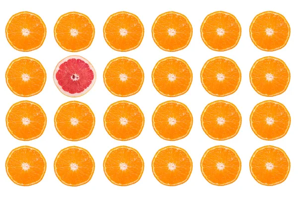 Orange Slices Isolated White Background — Stock Photo, Image