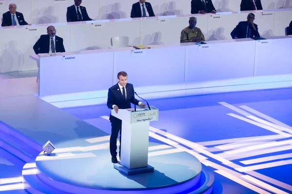 Emmanuel Macron Summit French Speaking Countries Yerevan Armenia October11 2018 — Stockfoto