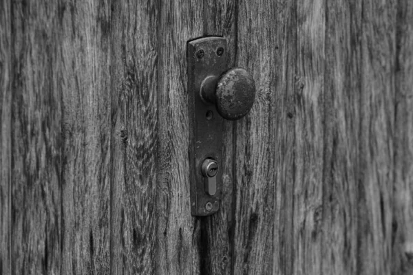 Vieille Porte Bois Avec Serrure — Photo