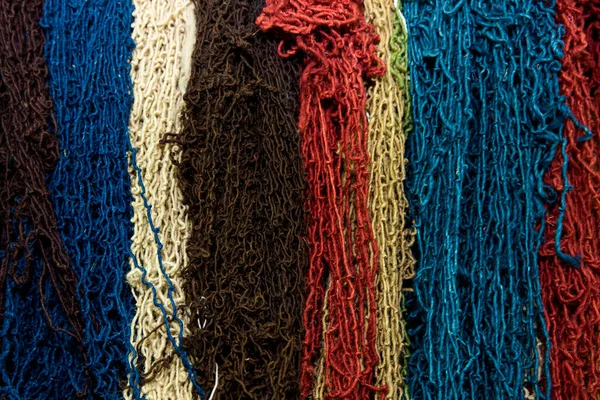 Pile Colorful Towels Market — стоковое фото