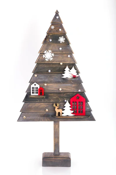Christmas Tree Home Decor Isolated White Background — Stock Photo, Image