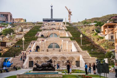 Vertical shot of the Cascade, Yerevan, Armenia on a sunny day