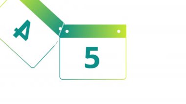 Bir takvimin 3 boyutlu canlandırması