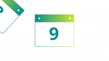 Bir takvimin 3 boyutlu canlandırması