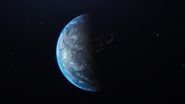 Animace Digitální Rotace Země Koncept Globální Sítě — Stock video