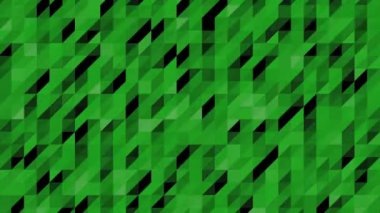 Yeşil ve siyah paralelkenarların parlak animasyonu gölgelerini değiştiriyor.