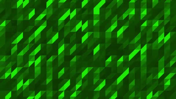 Bright Animation Green Black Parallelogram Shapes Changing Shades — ストック動画