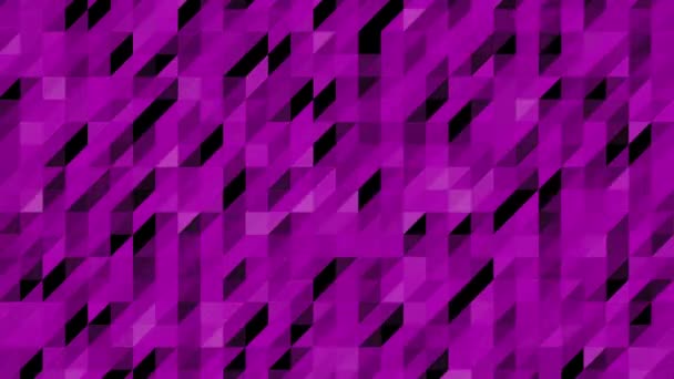 Яркая Анимация Фиолетовых Форм Параллелограмма Меняющих Оттенки — стоковое видео