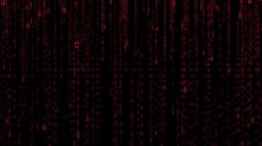 digital data code. binary numbers with a red pattern. abstract background design