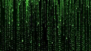 ikili kodlu yeşil soyut dijital ekran