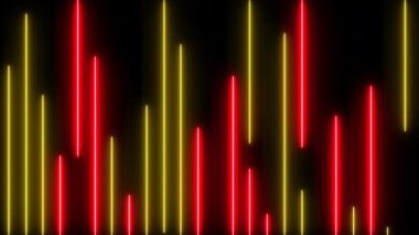 Parlayan neon çizgilerinin 4K soyut arkaplanı