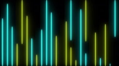 Parlayan neon çizgilerinin 4K soyut arkaplanı