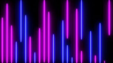 Parlayan neon çizgilerinin 4K soyut arkaplanı
