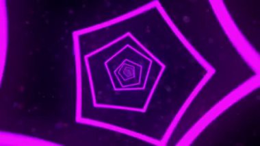 Neon ışıkları soyut arkaplan. Yerde parlayan çizgiler. 3d oluşturma