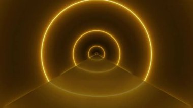 Neon altın uçlu dairesel portal arkaplanı