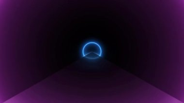 Neon mavi öncü dairesel portal arkaplan