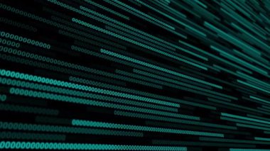 Dijital kod arka planı. Matris biçimi programı.