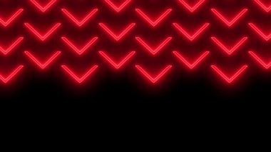 Kırmızıyla parlayan neon okların video animasyonu