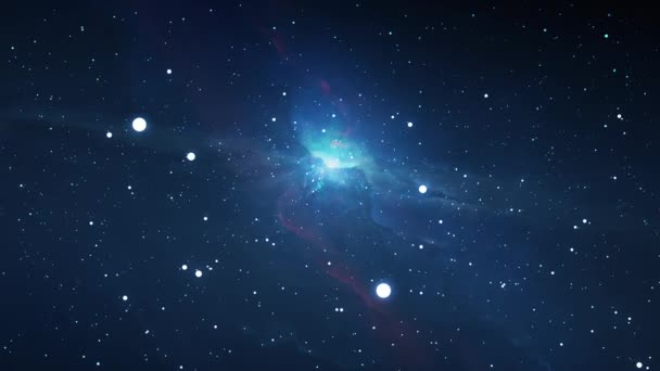 Fliegen Sie Durch Große Sternhaufen Und Galaxien Die Weiten Des — Stockvideo