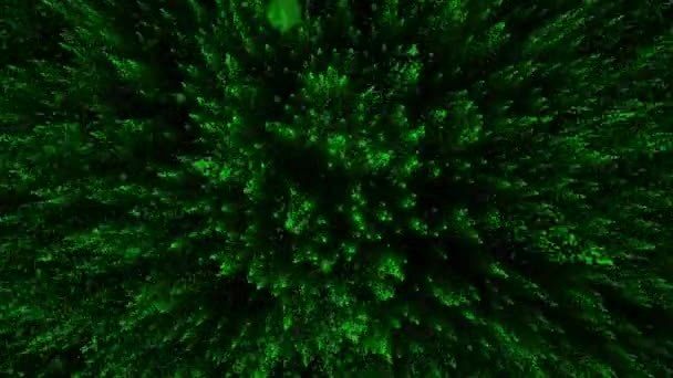 Абстрактный Зеленый Эфирный Фон — стоковое видео