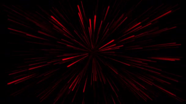 Rotlicht Bewegung Auf Schwarzem Hintergrund — Stockvideo