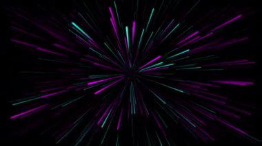 Siyah arka planda mavi ve pembe ışıklar hareket ediyor