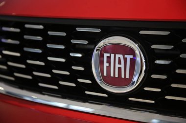modern fiat car logo closeup Armenia, Yereavn. May 10.2020