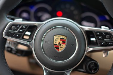 2020 porsche cayenne during presentation in Armenia. Armenia, Tsaghkadzor. August 01, 2020