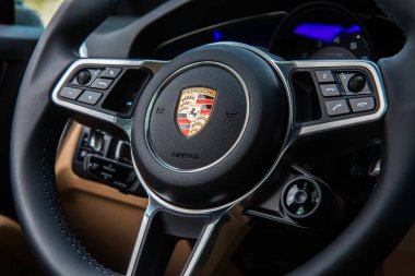 2020 porsche cayenne during presentation in Armenia. Armenia, Tsaghkadzor. August 01, 2020