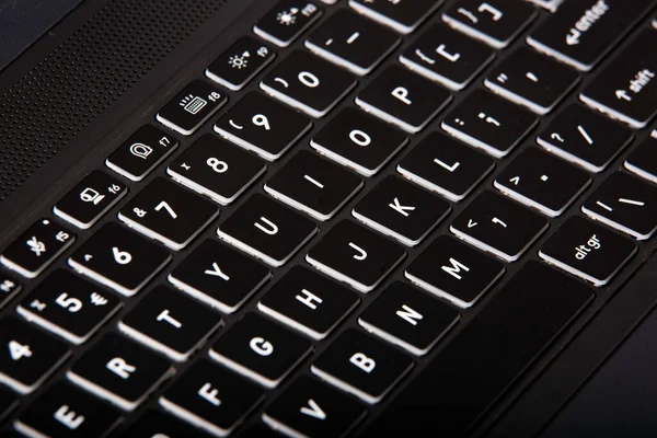 Laptop Keyboard Modern Laptop Closeup — стоковое фото