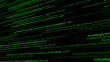Digital code background. Matrix style program.
